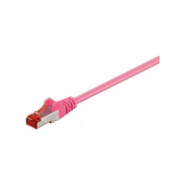 Goobay CAT 6 Kabel łączący, S/FTP (PiMF), Purpurowy - Długość kabla 0.5 m