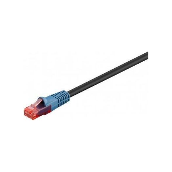 Goobay CAT 6 Kabel łączący,U/UTP, czarny - Długość kabla 60 m