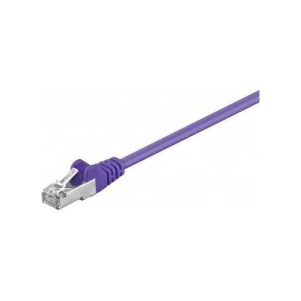 Goobay CAT 5e Kabel łączący, SF/UTP, Fioletowy - Długość kabla 0.5 m