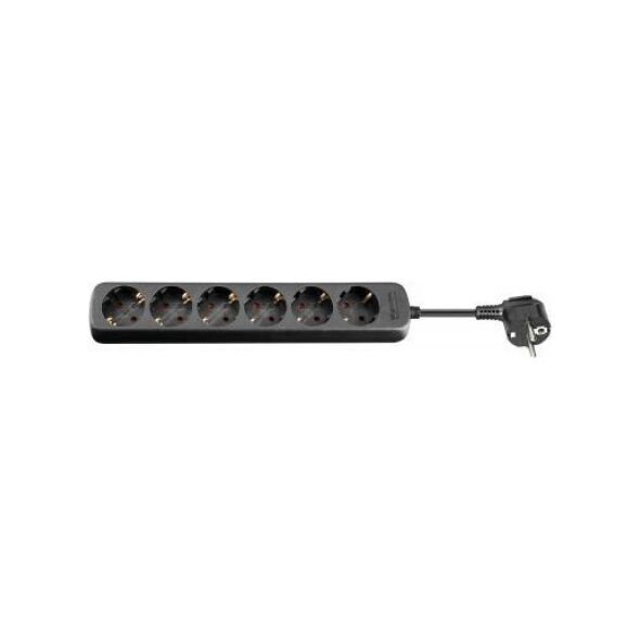 Goobay 6 gniazd 1.5 m czarna