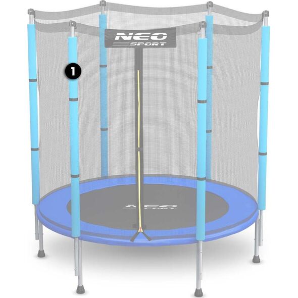 Neo-Sport Słupek górny do trampoliny z siatką zewnętrzną 4,5 ft niebieski Neo-Sport