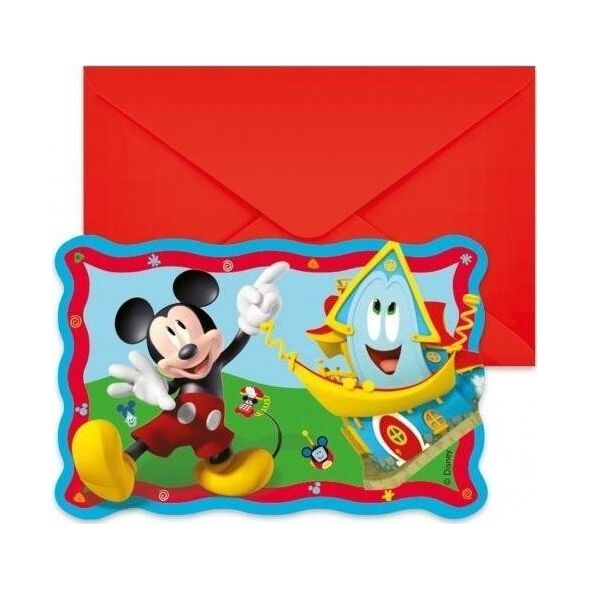 GoDan Zaproszenia Mickey Rock The House 6szt.