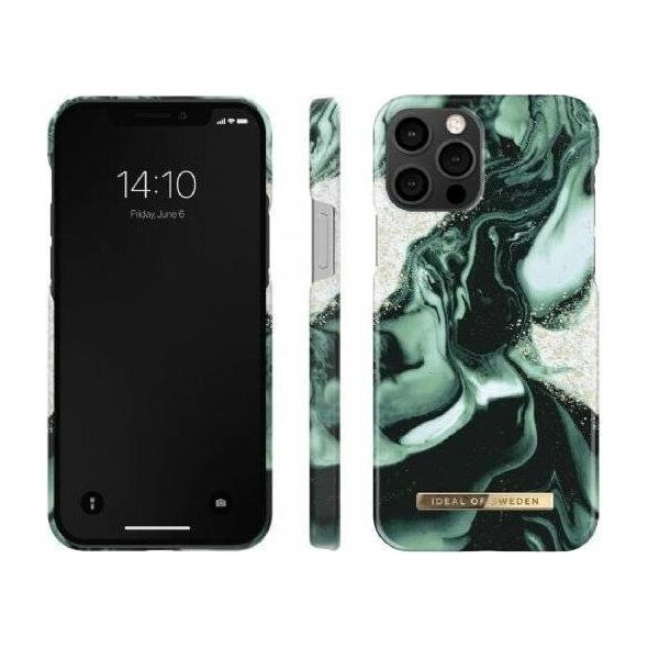 iDeal Of Sweden IDEAL OF SWEDEN IDFCAW 21-I2061-320 IPHONE 12/12 PRO CASE GOLDEN OLIVE MARBLE