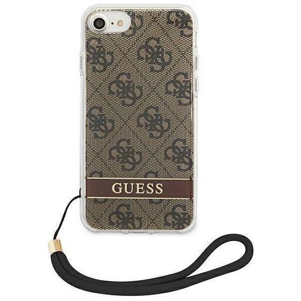 Guess Guess GUOHCI8H4STW iPhone SE 2022 / SE 2020 / 7/ 8 brązowy/brown hardcase 4G Print Strap