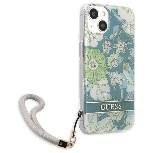 Guess Guess GUHCP13MHFLSN iPhone 13 6,1" zielony/green hardcase Flower Strap