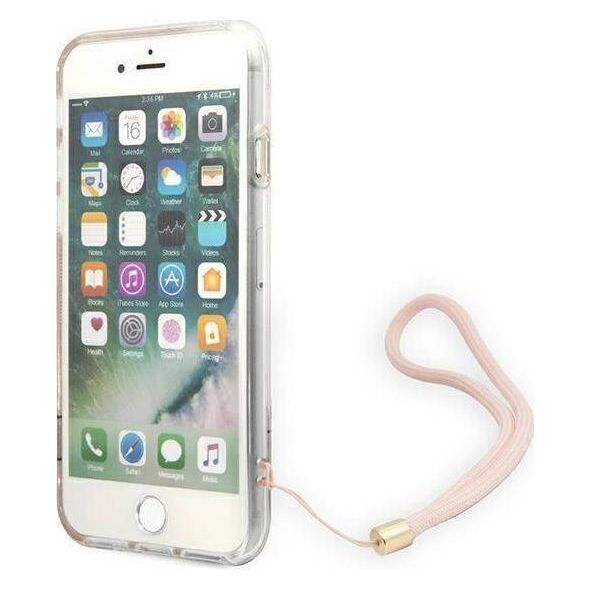 Guess Guess GUOHCI8H4STP iPhone SE 2022 / SE 2020 / 7/ 8 różowy/pink hardcase 4G Print Strap