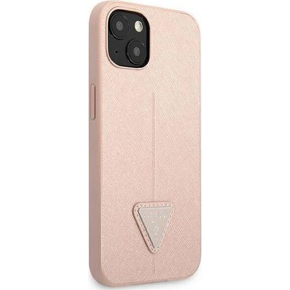 Guess Guess GUHCP13SPSATLP iPhone 13 mini 5,4" różowy/pink hardcase SaffianoTriangle Logo