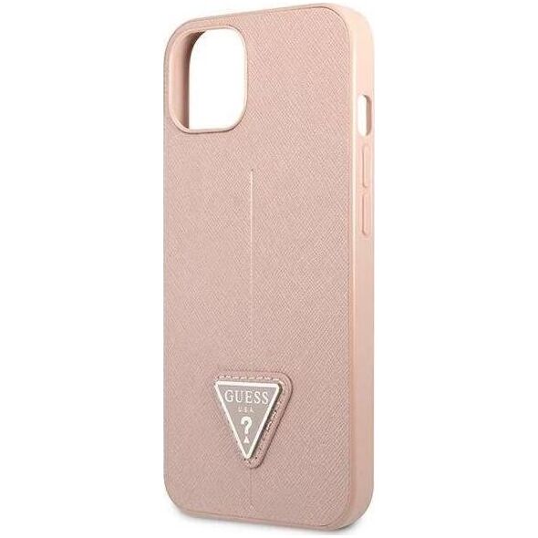 Guess Guess GUHCP13SPSATLP iPhone 13 mini 5,4" różowy/pink hardcase SaffianoTriangle Logo