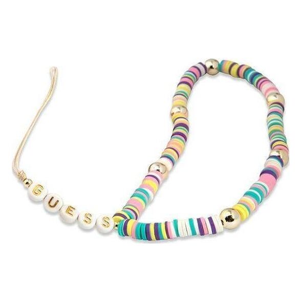 Guess Guess zawieszka GUSTPEAM Phone Strap wielokolorowy/multicolor Heishi Beads