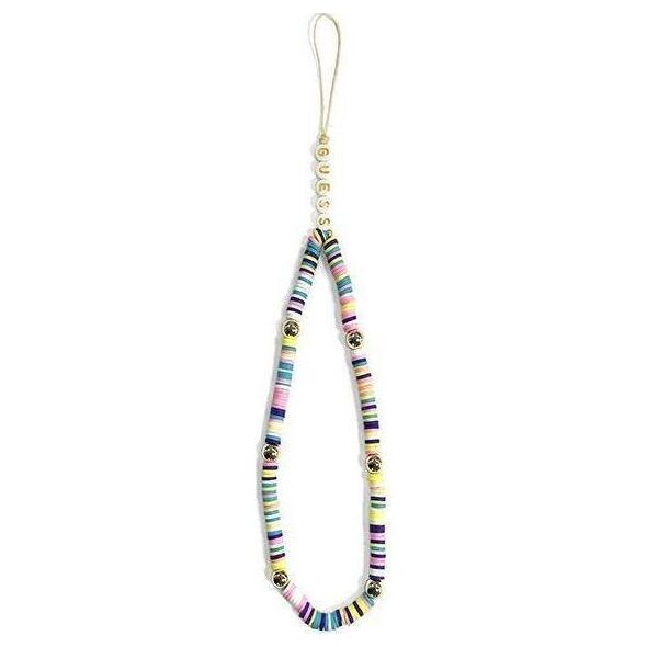 Guess Guess zawieszka GUSTPEAM Phone Strap wielokolorowy/multicolor Heishi Beads