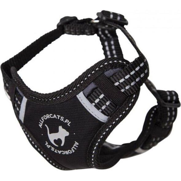 All for Cats All For Cats Szelki Sportowe XS Czarne