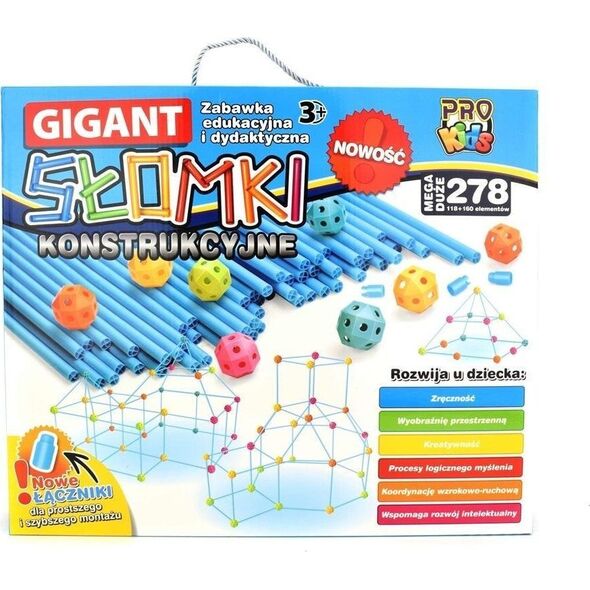 Pro Kids Słomki konstrukcyjne Gigant 278 elementów