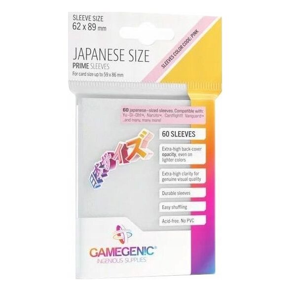 Gamegenic Gamegenic: Japanese Size Prime Sleeves (62x89 mm) 60 sztuk, White