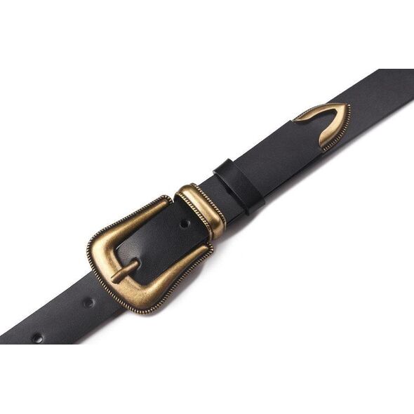 Peterson Skórzany pasek z zaokrągloną, masywną klamrą  Peterson 90 cm
