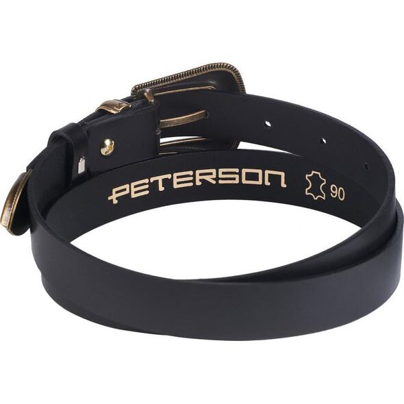 Peterson Skórzany pasek z zaokrągloną, masywną klamrą  Peterson 90 cm
