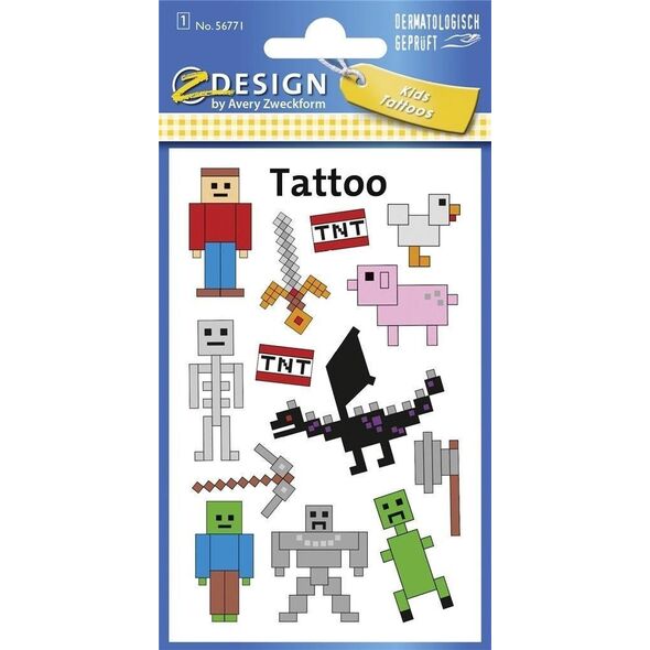 Zdesign Tatuaże dla dzieci - Piksele