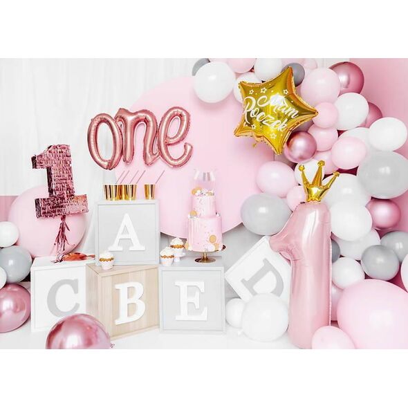 PartyDeco Balon foliowy Gwiazdka - Mam Roczek, 48cm, złoty one size
