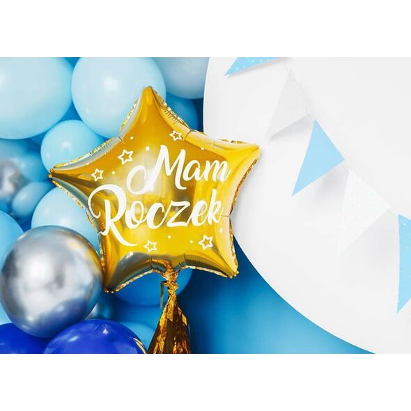 PartyDeco Balon foliowy Gwiazdka - Mam Roczek, 48cm, złoty one size
