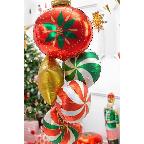 PartyDeco Balon foliowy Bombka, 45x45cm, mix one size