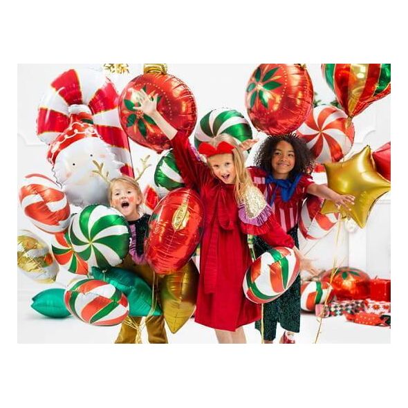 PartyDeco Balon foliowy Bombka, 45x45cm, mix one size