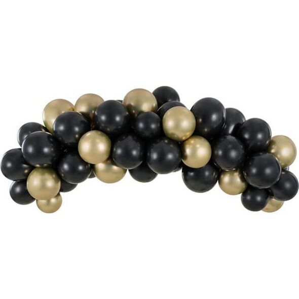 PartyDeco Girlanda balonowa - czarno-złota, 200cm one size