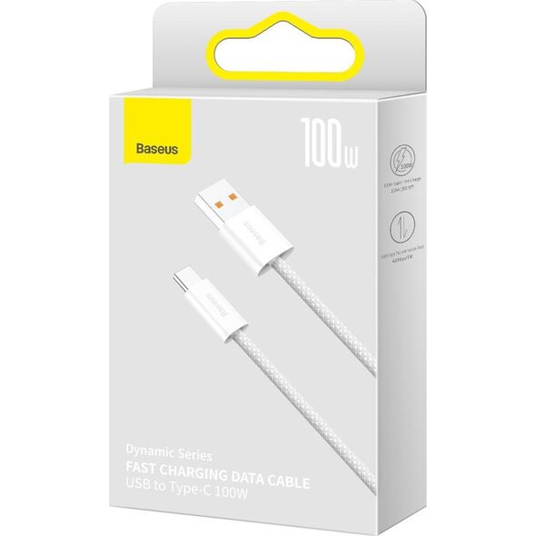 Kabel USB Baseus USB-A - USB-C 1 m Biały (CALD000602)