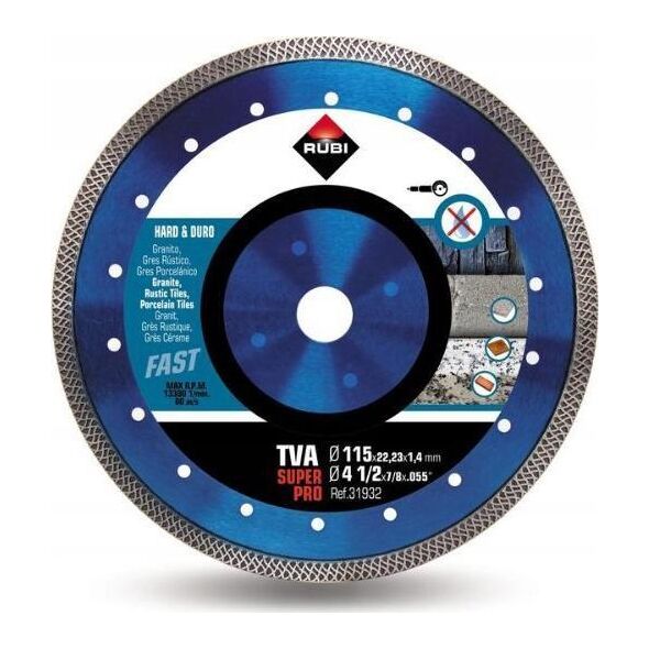 Rubi TARCZA DIAMENTOWA DO MATERIAŁÓW TWARDYCH, OBRZEŻE TURBO VIPE