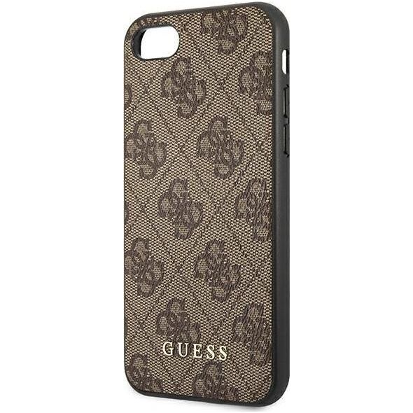 Guess Guess GUHCI8G4GFBR iPhone SE 2022 / 2020 / 7 / 8 brązowy/brown hard case 4G Metal Gold Logo