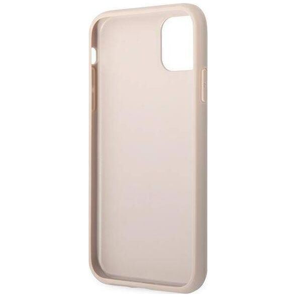 Guess Guess GUHCN61G4GFPI iPhone 11 6,1" różowy/pink hard case 4G Metal Gold Logo