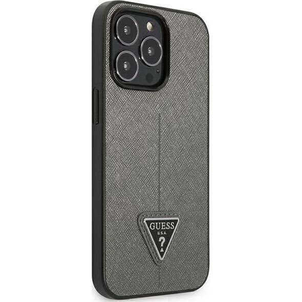 Guess Guess GUHCP13LPSATLG iPhone 13 Pro / 13 6,1" srebrny/silver hardcase SaffianoTriangle Logo