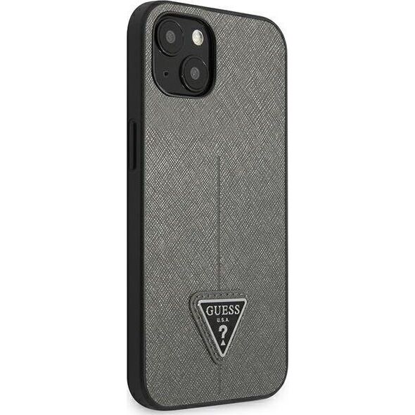Guess Guess GUHCP13SPSATLG iPhone 13 mini 5,4" srebrny/silver hardcase SaffianoTriangle Logo