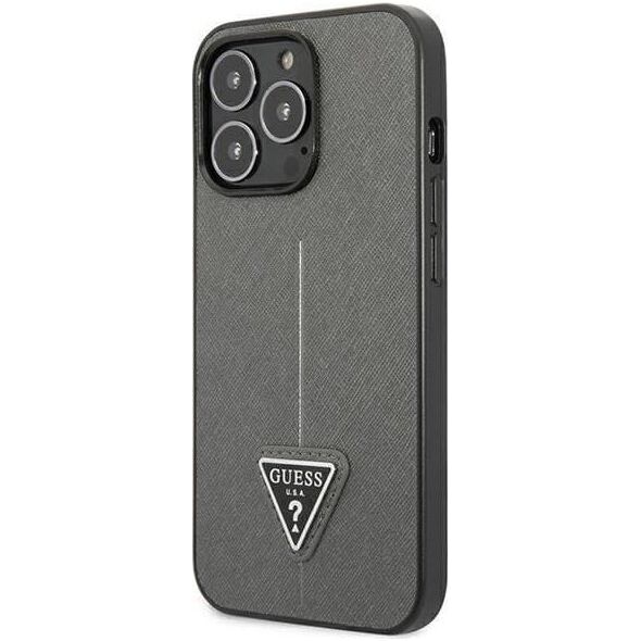 Guess Guess GUHCP13XPSATLG iPhone 13 Pro Max 6,7" srebrny/silver hardcase SaffianoTriangle Logo