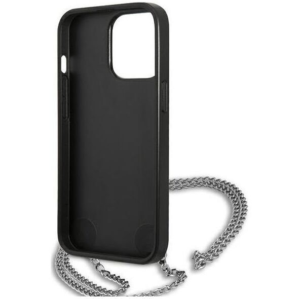 Karl Lagerfeld Karl Lagerfeld KLHCP13LPMK iPhone 13 Pro / 13 6,1" hardcase czarny/black Leather Textured and Chain
