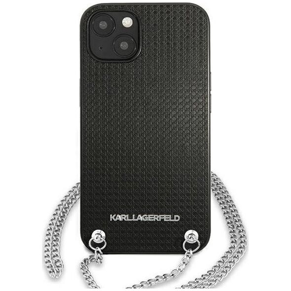Karl Lagerfeld Karl Lagerfeld KLHCP13MPMK iPhone 13 6,1" hardcase czarny/black Leather Textured and Chain