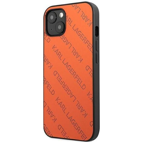 Karl Lagerfeld Karl Lagerfeld KLHCP13MPTLO iPhone 13 6,1" hardcase pomarańczowy/orange Perforated Allover