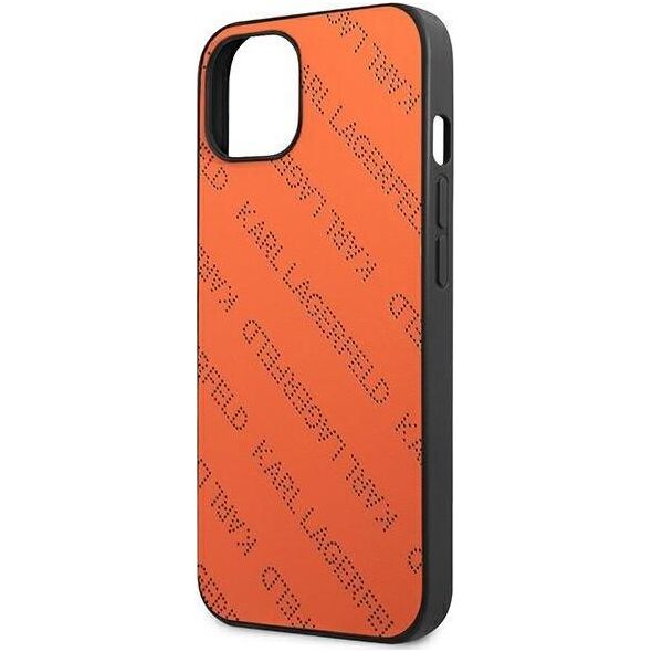 Karl Lagerfeld Karl Lagerfeld KLHCP13MPTLO iPhone 13 6,1" hardcase pomarańczowy/orange Perforated Allover