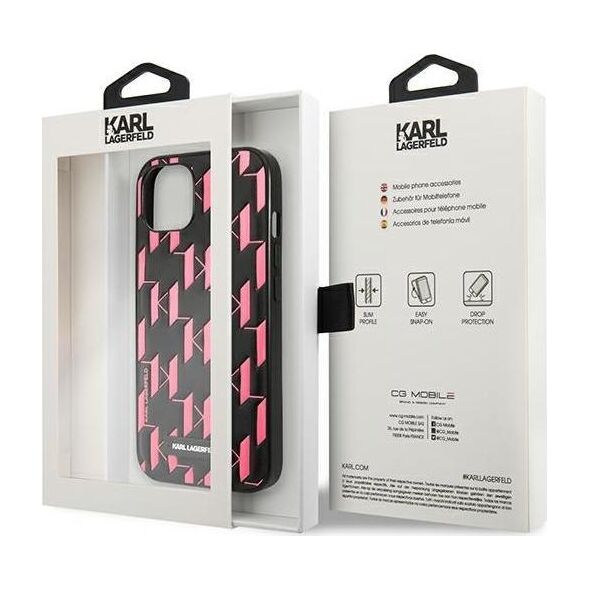 Karl Lagerfeld Karl Lagerfeld KLHCP13SMNMP1P iPhone 13 mini 5,4" hardcase różowy/pink Monogram Plaque