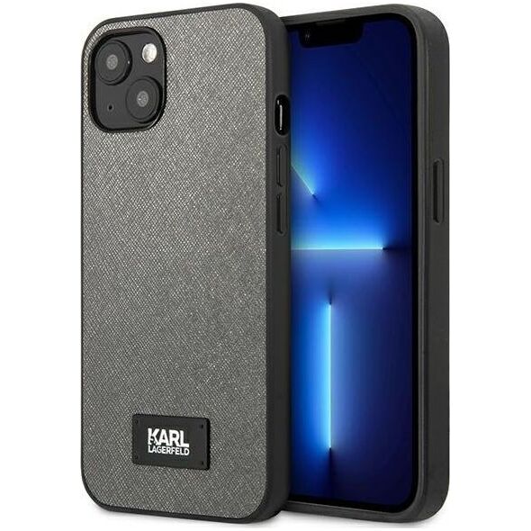 Karl Lagerfeld Karl Lagerfeld KLHCP13SSFMP2DG iPhone 13 mini 5,4" hardcase srebrny/silver Saffiano Plaque