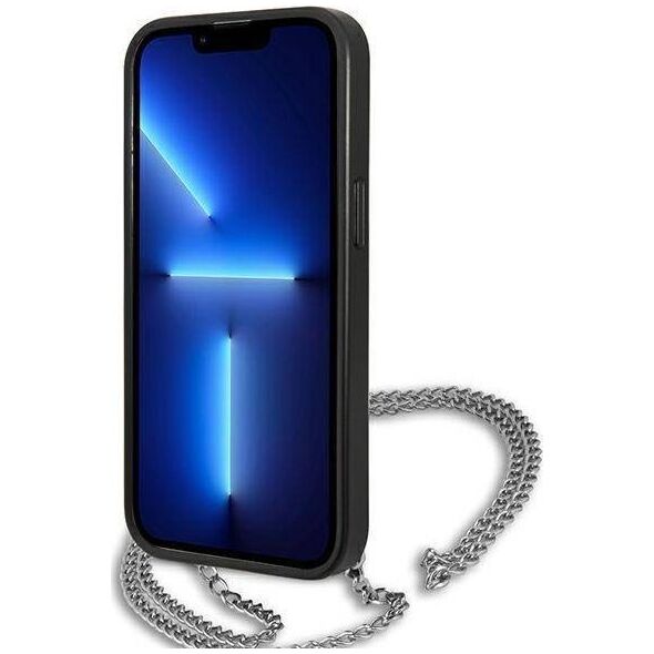 Karl Lagerfeld Karl Lagerfeld KLHCP13XPMK iPhone 13 Pro Max 6,7" hardcase czarny/black Leather Textured and Chain