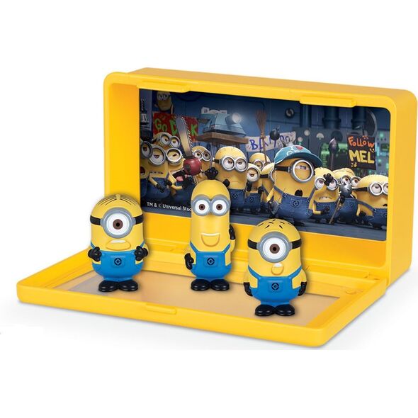 DESPICABLE ME 3X FIGURKI MINIONKI ZESTAW 9X10,5 PROTEST MINIONS