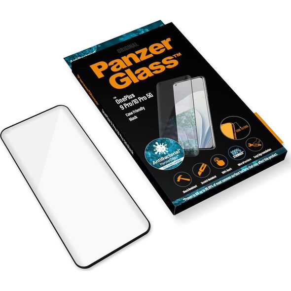 PanzerGlass PanzerGlass E2E MicroFracture OnePlus 9 Pro Case Friendly czarny/black Antibacterial