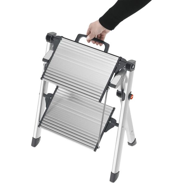 Hailo Hailo Drabinka 2-stopniowa Mini Comfort, 45 cm, aluminium, 4310-100