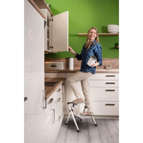 Hailo Hailo Drabinka 2-stopniowa Mini Comfort, 45 cm, aluminium, 4310-100