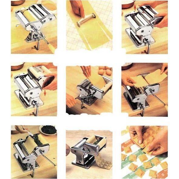 Maszynka do makaronu KingHoff 5W1 Do Ciasta, Makaronu, Ravioli I Pierogów (KH-3113-B)