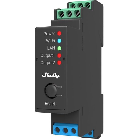 Shelly Pro 2 (2 x styk bezpotencjałowy 16A) WIFI/LAN