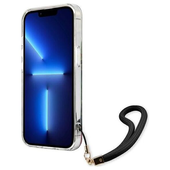 Guess Guess Flower Cord - Etui ze smyczką iPhone 13 mini (Blue)