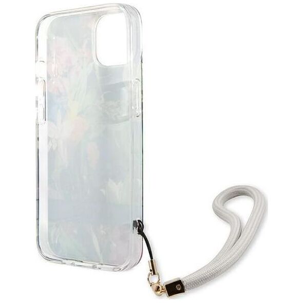 Guess Guess Flower Cord - Etui ze smyczką iPhone 13 mini (Blue)