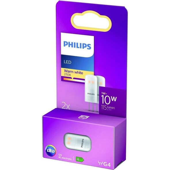 Philips Żarówka LED Philips, G4, 1W, 110lm, 2700K, 2 szt.