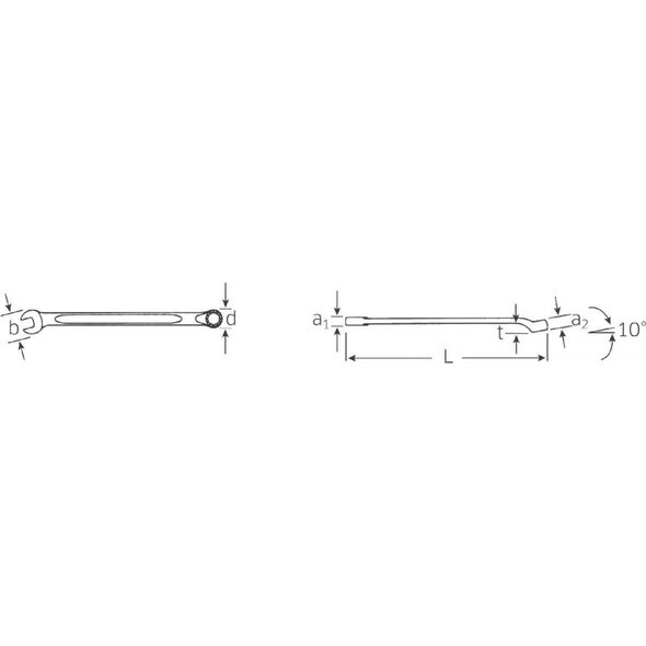 Stahlwille Klucz płasko-oczkowy 32mm, długi, OPEN-BOX