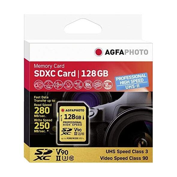 Karta AgfaPhoto Professional High Speed SDXC 128 GB Class 10 UHS-II/U3 V90 (10622)